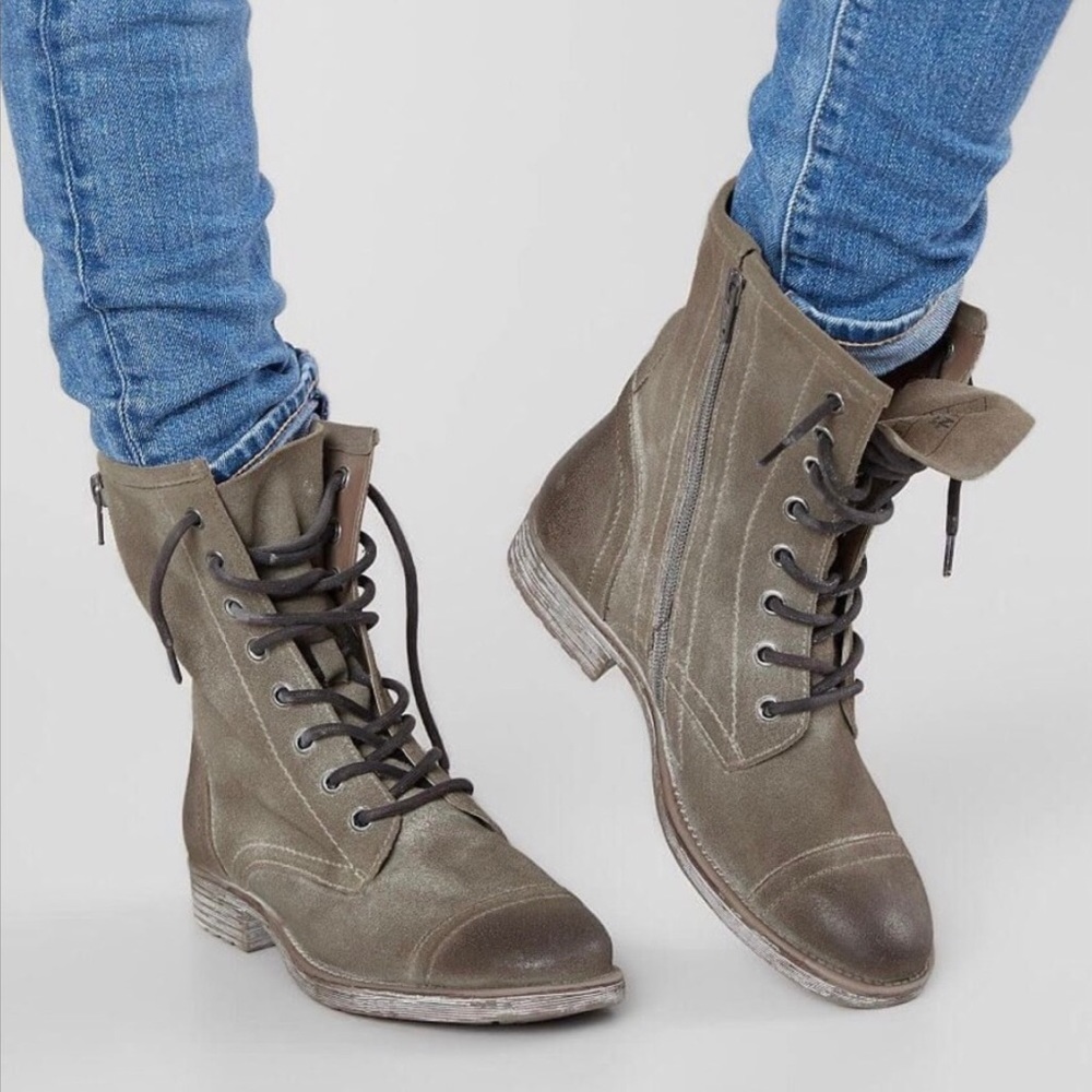 ROAN by Bed Stu Affair Suede Combat Boots